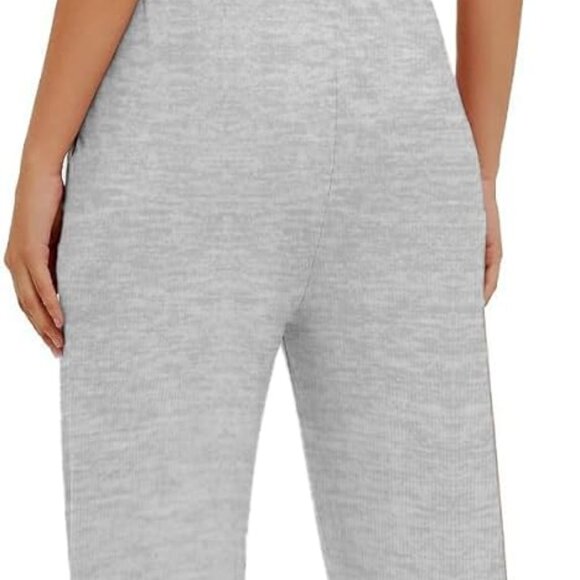 Comfortable Women's Biker Lounge Set: Relaxed 2-Piece Tracksuit in Athletic Grey - Picture 6 of 7